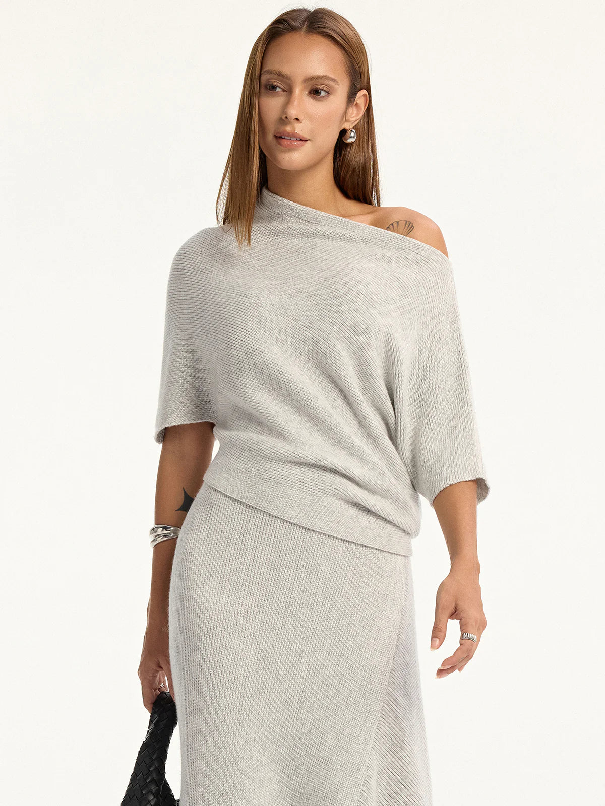 Wool-Blend Off-Shoulder Knit Top