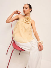 Floral Ruffle Halter Top