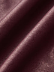 Faux Leather Pleated Dress