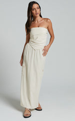 Runaway The Label - Picilo Long Midi Skirt in Stone