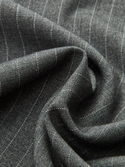 Contrast Ruffle Waistband Pinstripe Pants