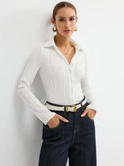 Textured Button-Down Shirt