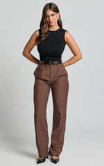 Yelena Top - Cotton Ribbed Sleeveless Tank in Black