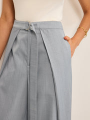 Pleated Wide-Leg Pants