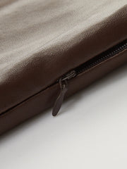 Faux Leather High-Waist Pleated Mini Skirt