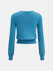 Asymmetrical Metal Button Knit Top