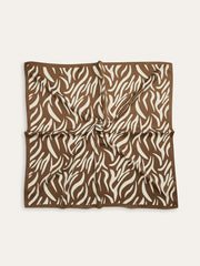 Zebra-Print Square Scarf