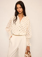 Polka Dot Chiffon Shirt
