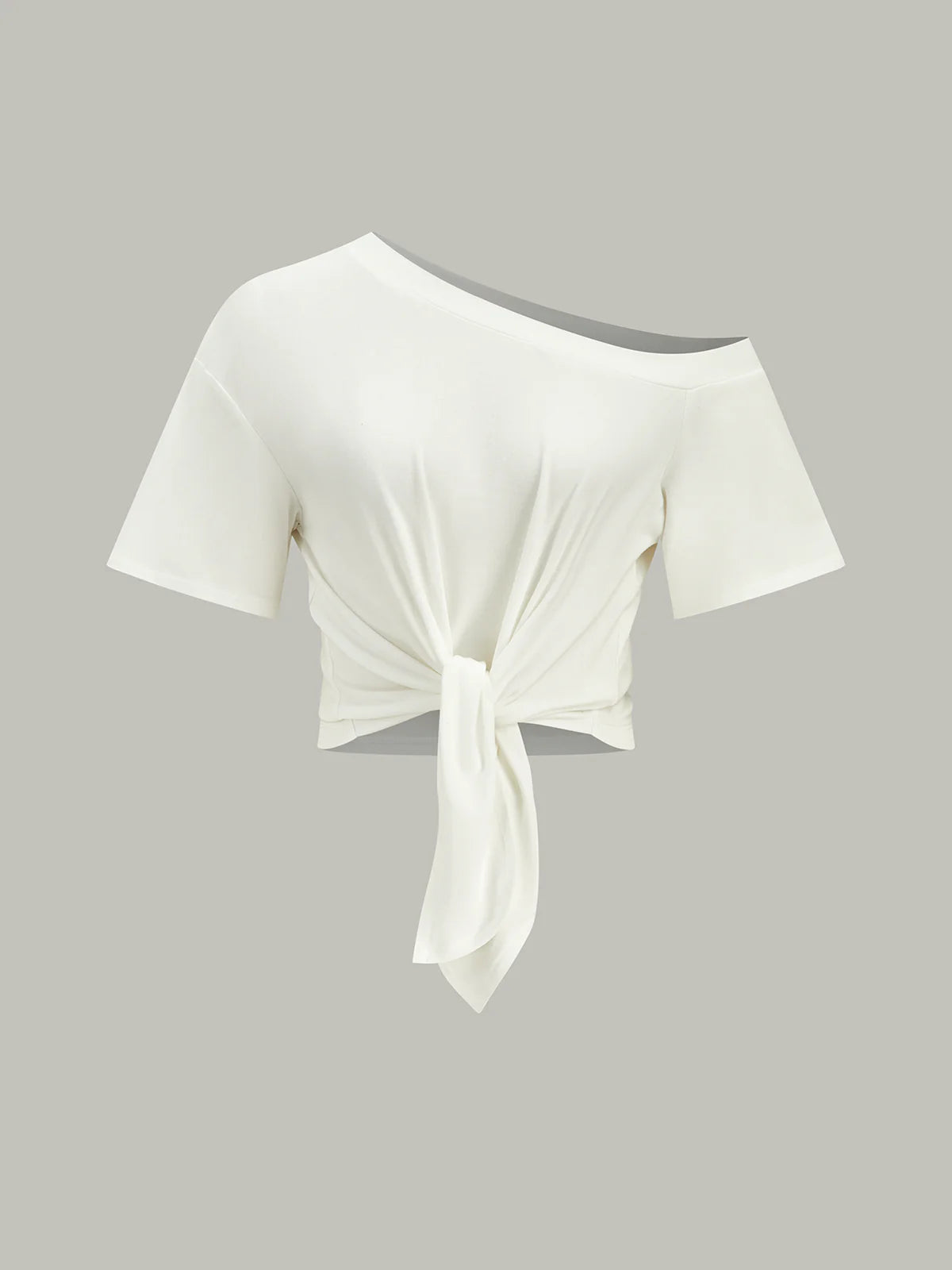 One-Shoulder Knotted Top