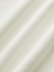 Off-Shoulder Cropped Fleece-Lined Sweatshirt