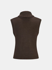 Cable-Knit Wool-Blend Collared Sweater Vest