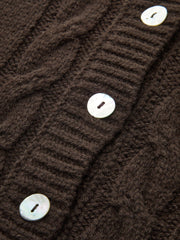 Cable-Knit Wool-Blend Collared Sweater Vest