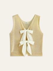 Bow Tie Knit Top
