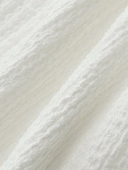 V-Neck Gathered Waist Bow-Detail Top