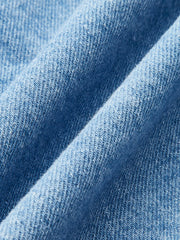 Halter Neck Buckle Detail Denim Dress