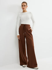 Side-Stripe Drawstring Mid-Waist Sweatpants