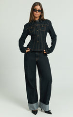 Lioness - Rider Denim Jacket in Dark Denim