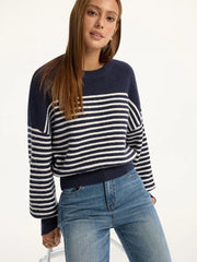 Stripped Ribbed Sweater
