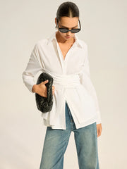 Back Bow Long-Sleeve Shirt