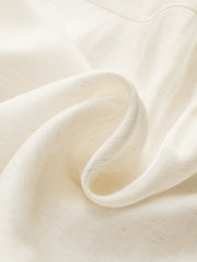 Linen Blend Cross-Over Wrap Shirt