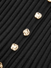 Mesh Panel Ribbed Knit Top