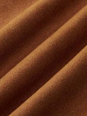 Lace Hem Suede Effect Mini Skirt