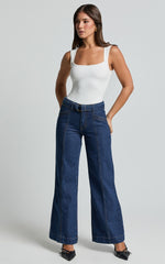 Ace Jeans - Wide Leg Denim Jeans in Indigo