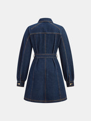 Belted Denim Shirt Dress