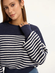 Stripped Ribbed Sweater