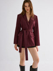 Minimal Belted Blazer