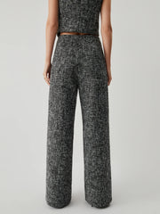 Old Money Tweed Straight Leg Pocket Pants