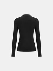 Slim Fit Mock Neck Long Sleeve T-Shirt