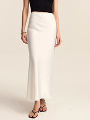 Satin Mermaid Midi Skirt