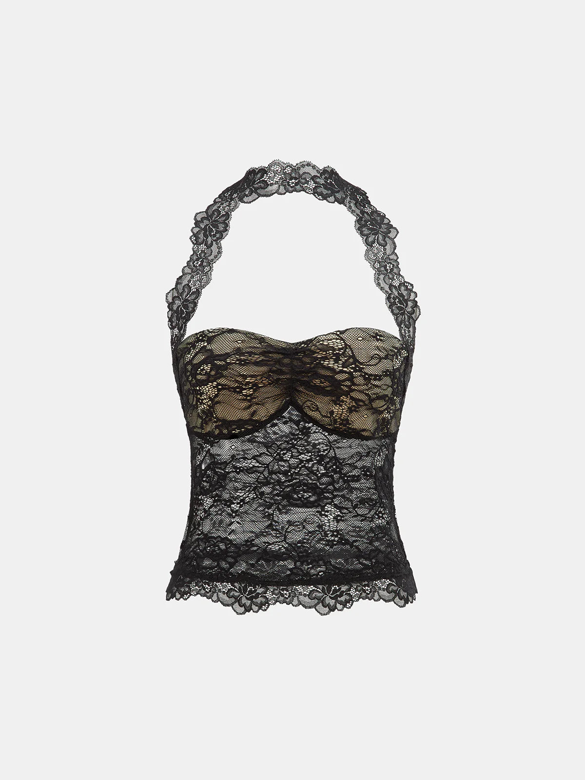 Lace Halter Neck Top