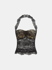 Lace Halter Neck Top