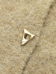 Triangle Button Wool Blend Cardigan