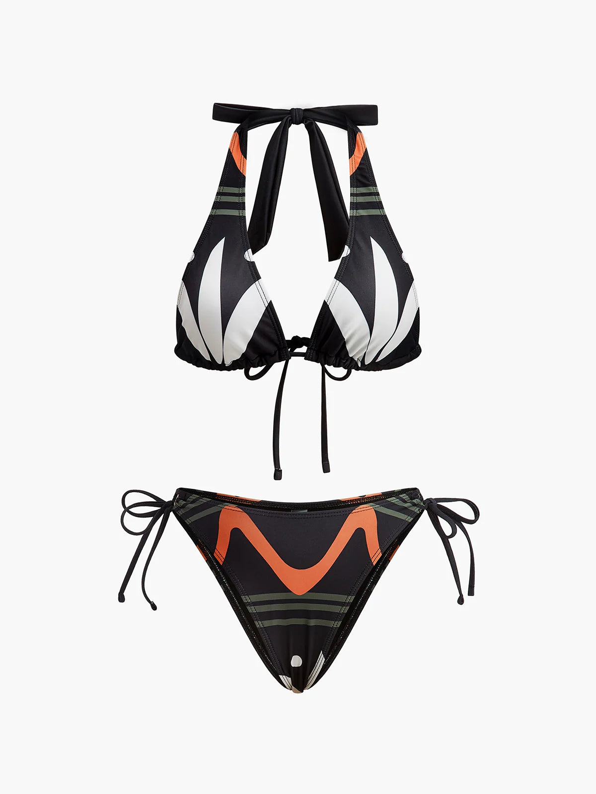 Halter Neck Tie-Back Bikini Set