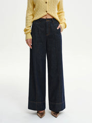 High-Waist Wide-Leg Denim Jeans