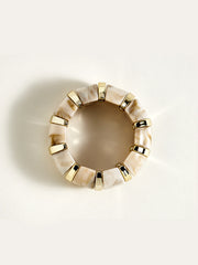 Marbled Resin and Golden Bracelet