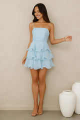 Behind The Scenes Mini Dress Blue