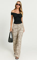 Lioness - Crue Off Shoulder Top in Onyx