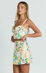 Janice Top - Bustier Crop Top in Le Citron