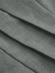 Ruched Waist V-Neck Asymmetric Top