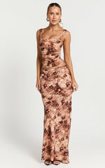 Lioness -  Cobain Corset in Chocolate Floral