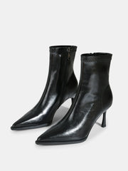 Pointed Toe Kitten Heel Ankle Boots