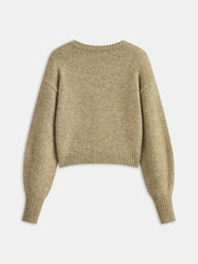 Triangle Button Wool Blend Cardigan