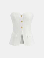 Tweed Strapless Top and Mini Skirt Set