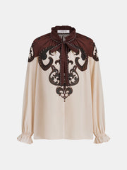 Printed Satin Blouse