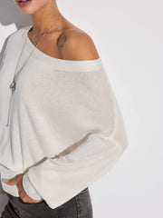 Off-Shoulder Oversized Knit Top