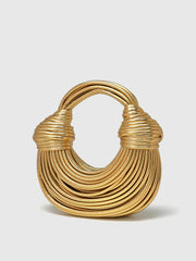 Golden Twisted Hoop Bag